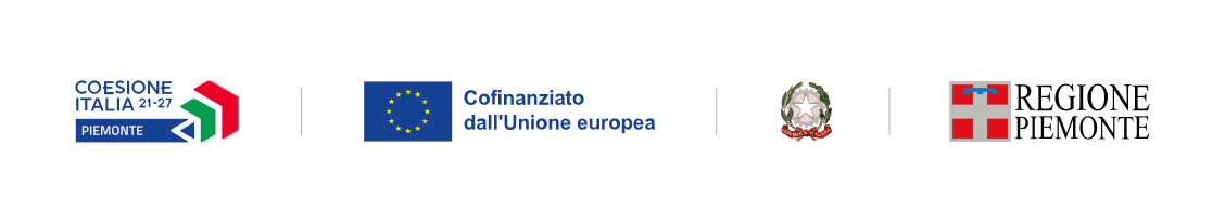 Coesione Italia 21–27 Piemonte · Cofinanziato dall’Unione europea · Repubblica Italiana · Regione Piemonte